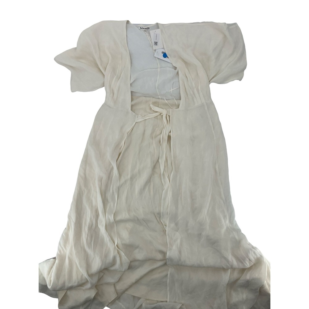 Reformation Dress Winslow Size S White New With Tags